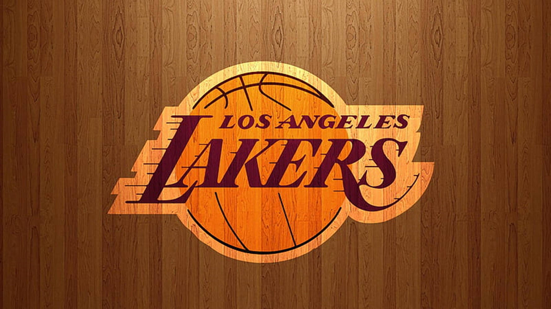 Losangeles Lakers Logotyp På Brun Bakgrund. Wallpaper