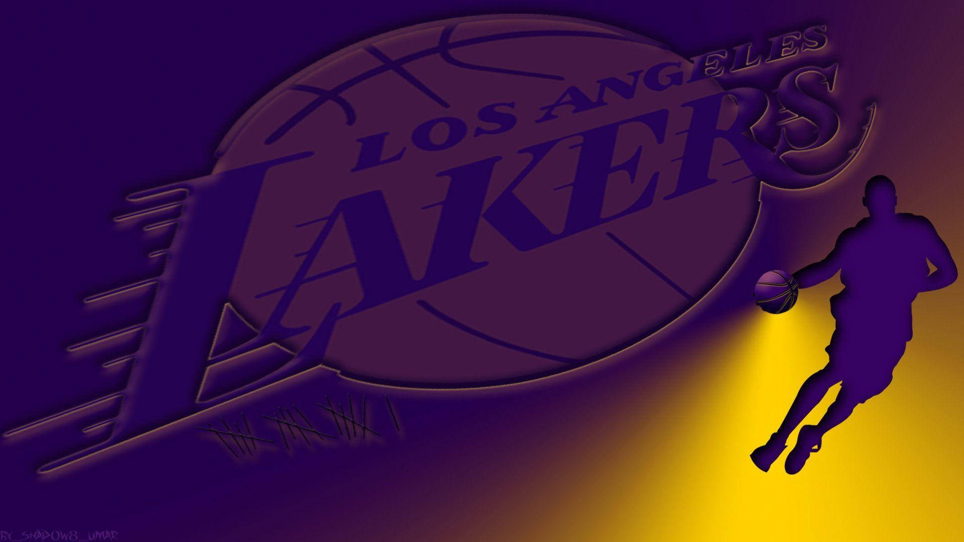 Los Angeles Lakers Silhouette Logo Wallpaper