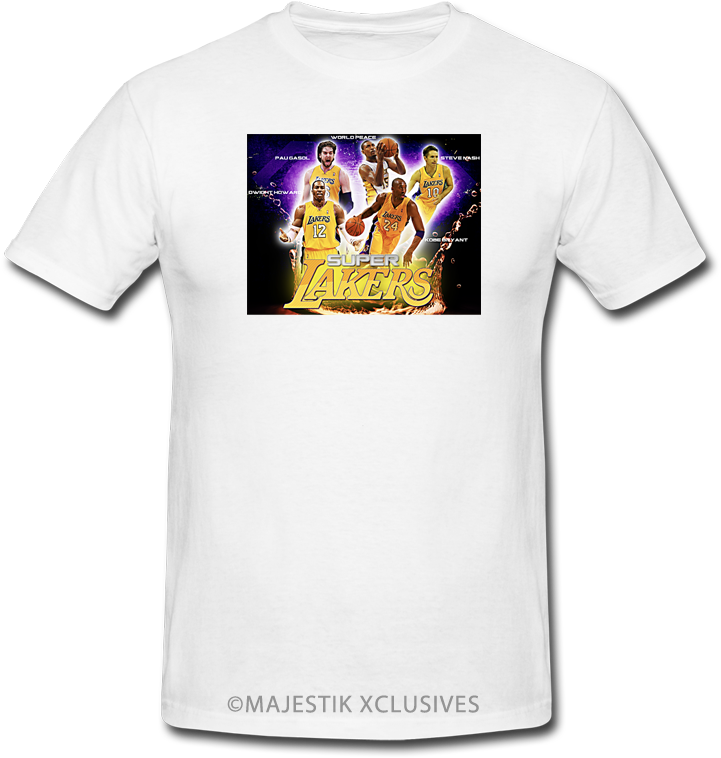 Los Angeles Lakers Super Team T Shirt PNG