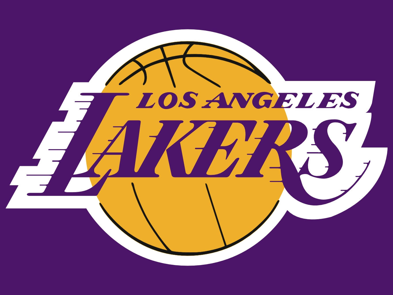 Los Angeles Lakers Team Logo Purple Wallpaper