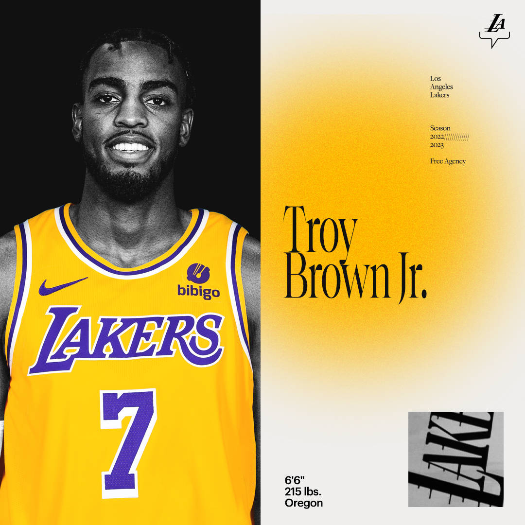 Los Angeles Lakers NBA Star - Troy Brown Jr. Poster Wallpaper