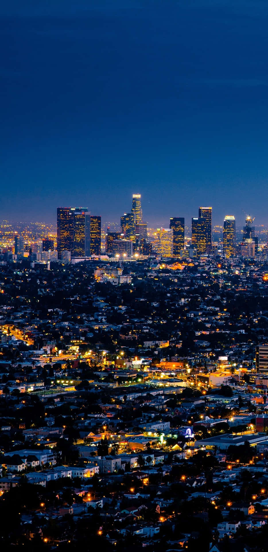 Los Angeles Night City Skyline Wallpaper