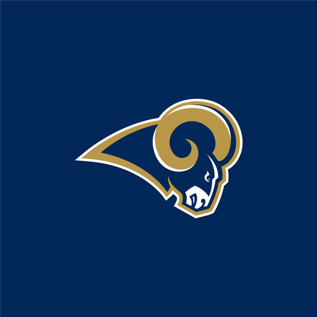 Los Angeles Rams Logoon Blue Background Wallpaper