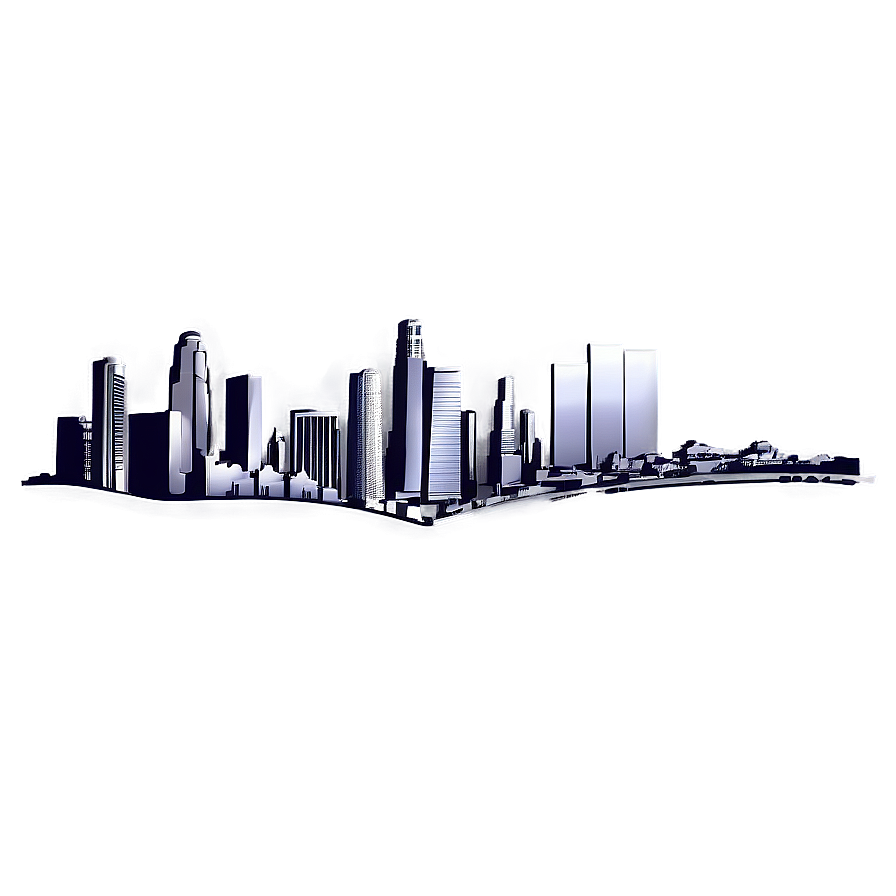 Los Angeles Skyline Aerial View Png Oxx76 PNG