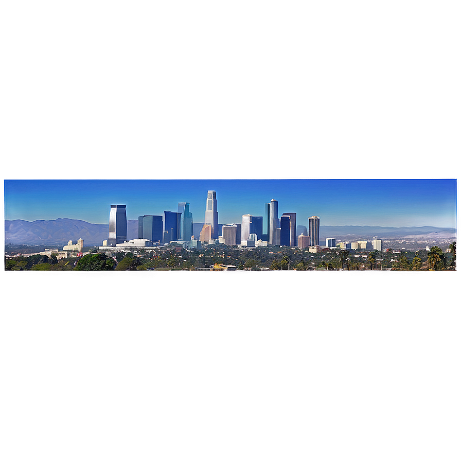 Los Angeles Skyline And Pacific Ocean Png Bet PNG