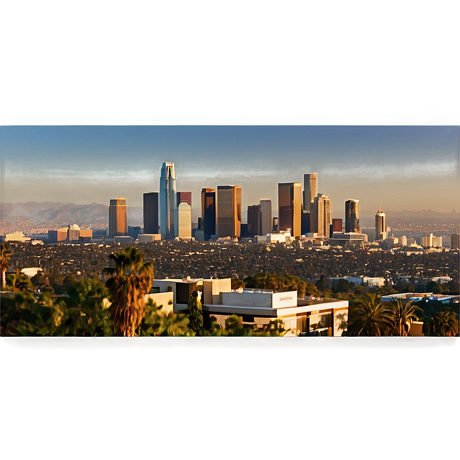 Los Angeles Skyline From Hollywood Hills Png Yun PNG