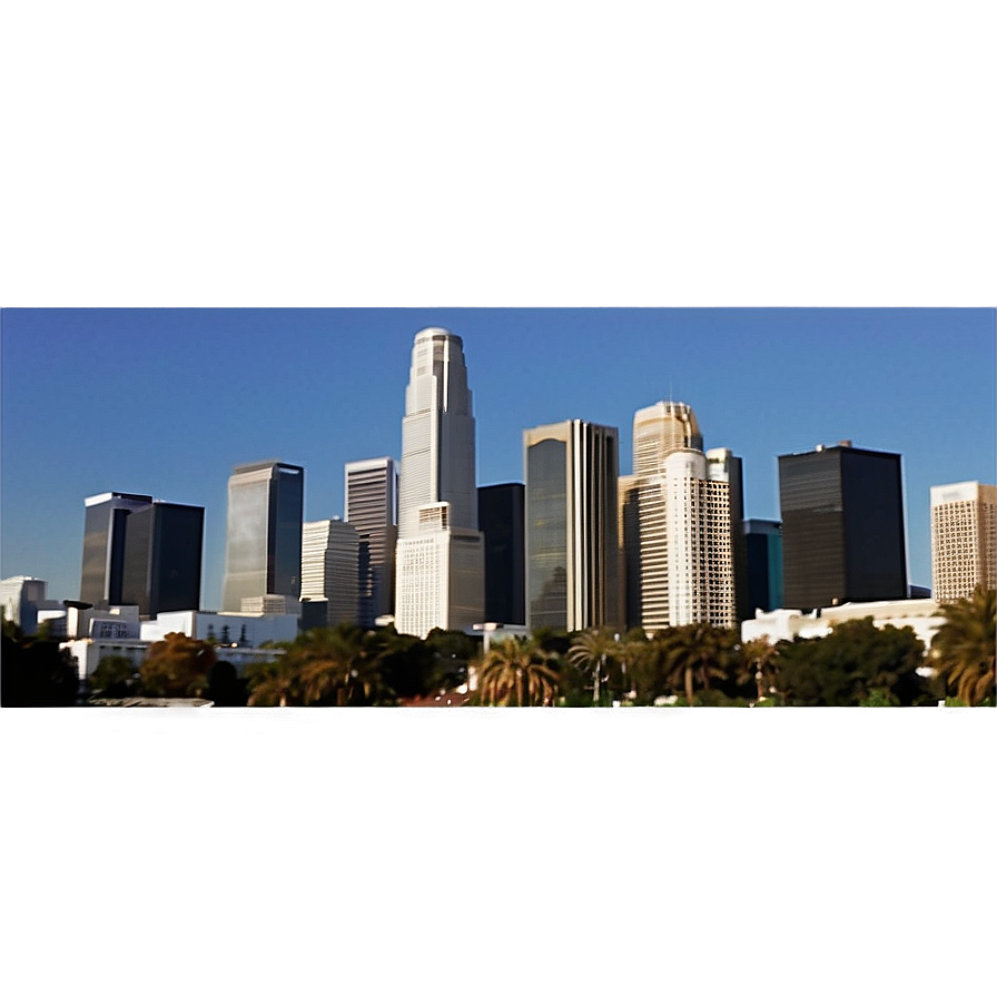 Los Angeles Skyline In Autumn Png Rtl PNG