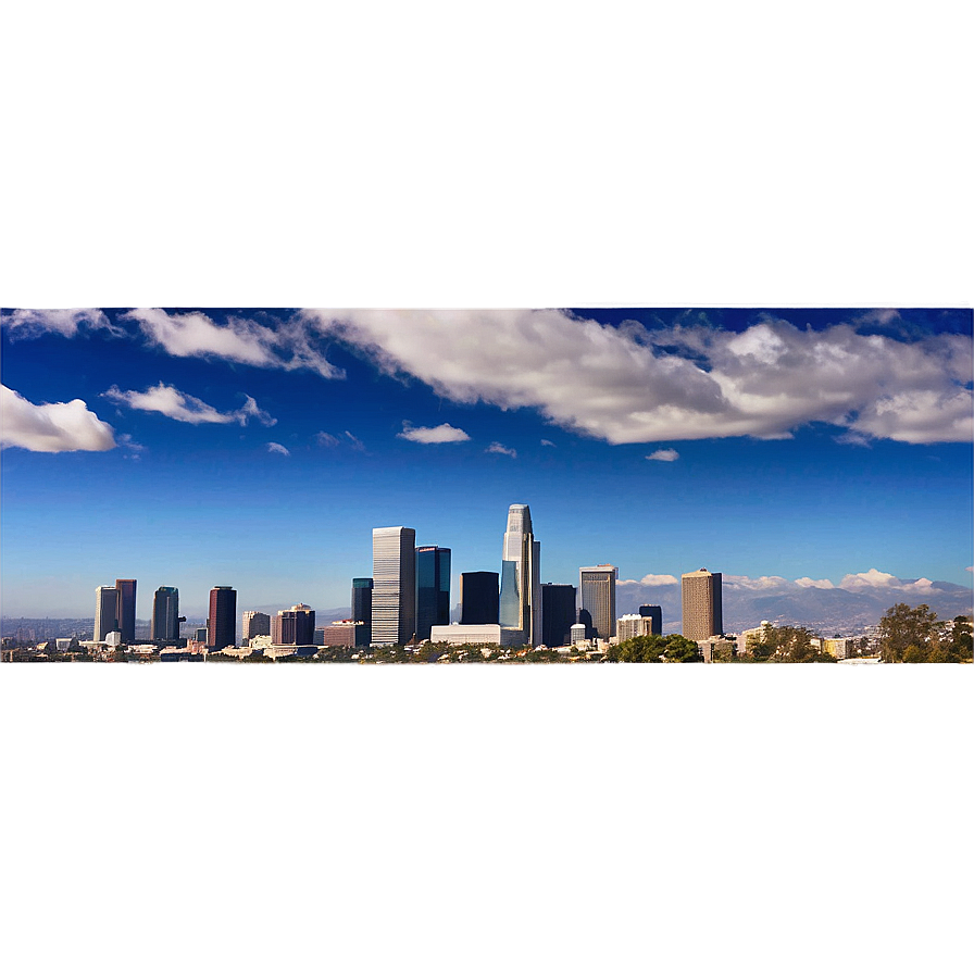 Los Angeles Skyline In Spring Png Kej PNG