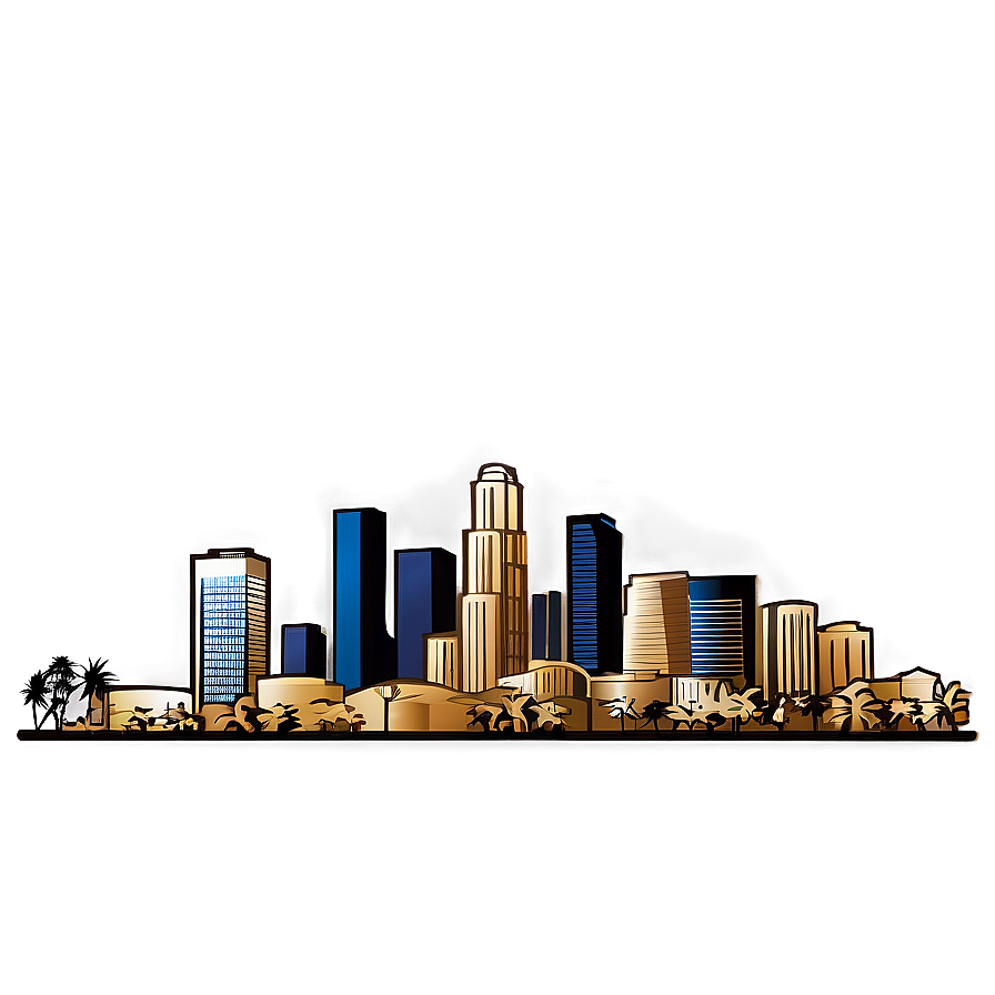 Los Angeles Skyline Png Trv PNG