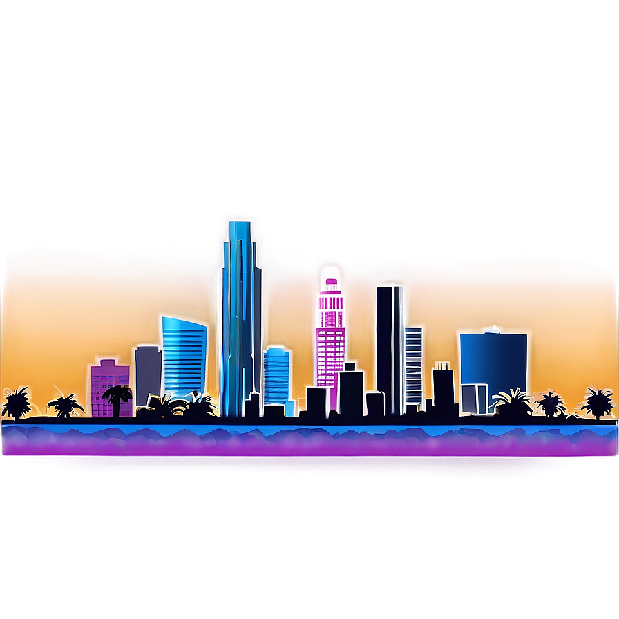 Los Angeles Skyline Vector Png 93 PNG