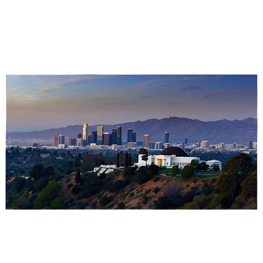 Download Los Angeles Skyline With Griffith Observatory Png 70 ...