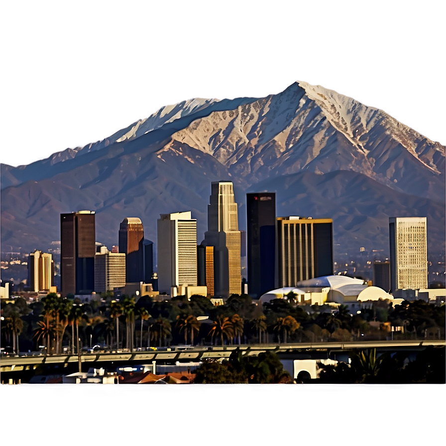 Los Angeles Skyline With Mountains Png 60 PNG