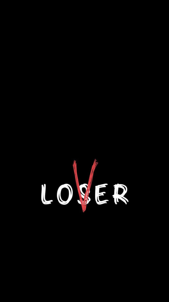 A Black Background With The Word Loser Written On It Wallpaper