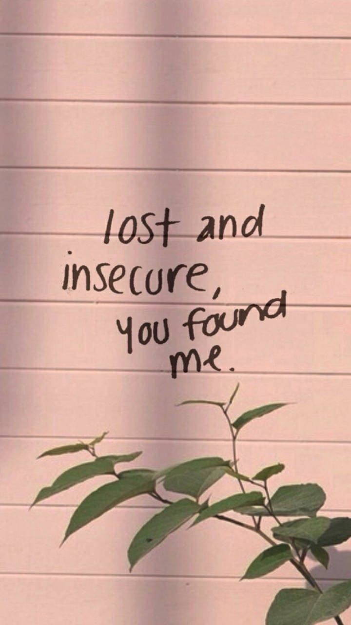 Lost And Insecure Quote Pink Aesthetic Wallpaper
