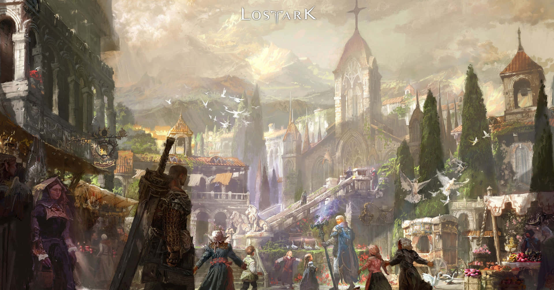 Lost Ark Game City People Wallpaper