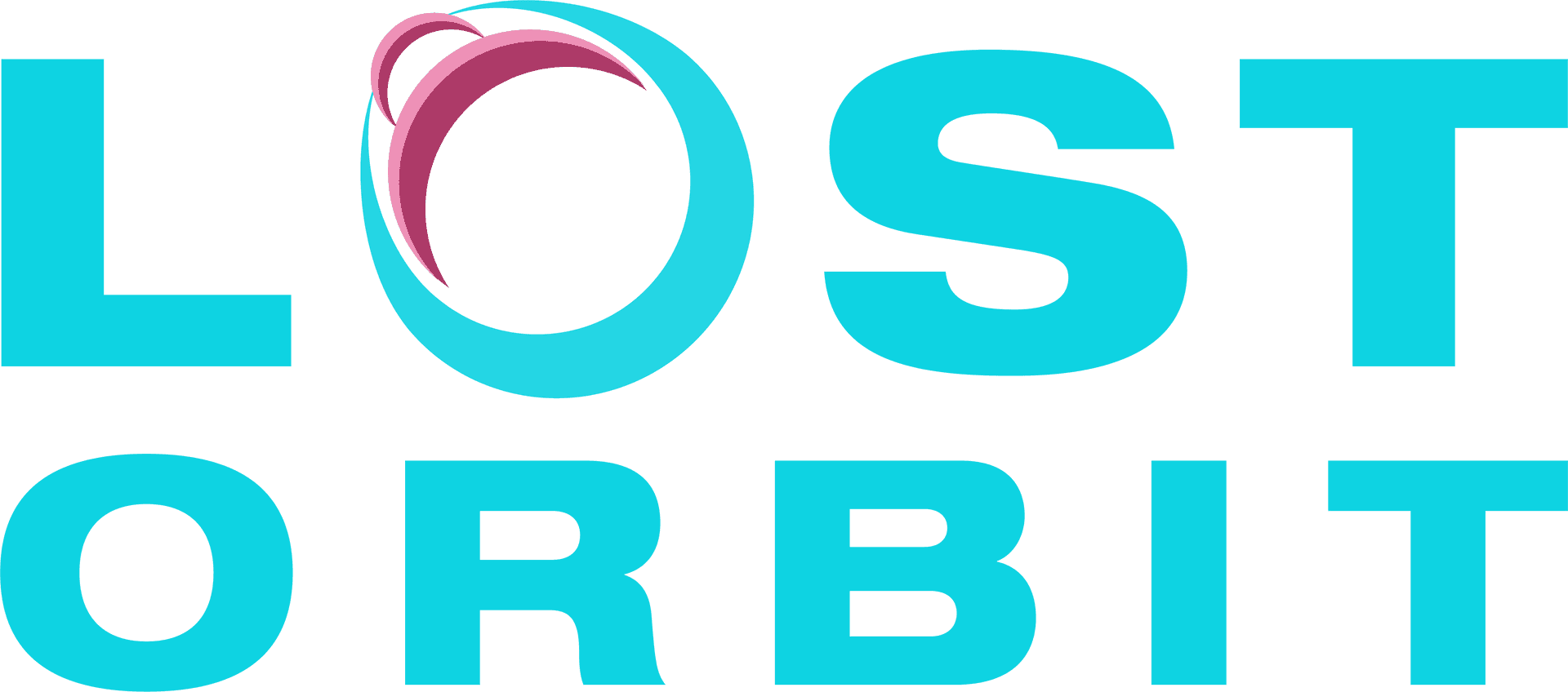 Lost Orbit_ Logo_ Turquoise Background PNG