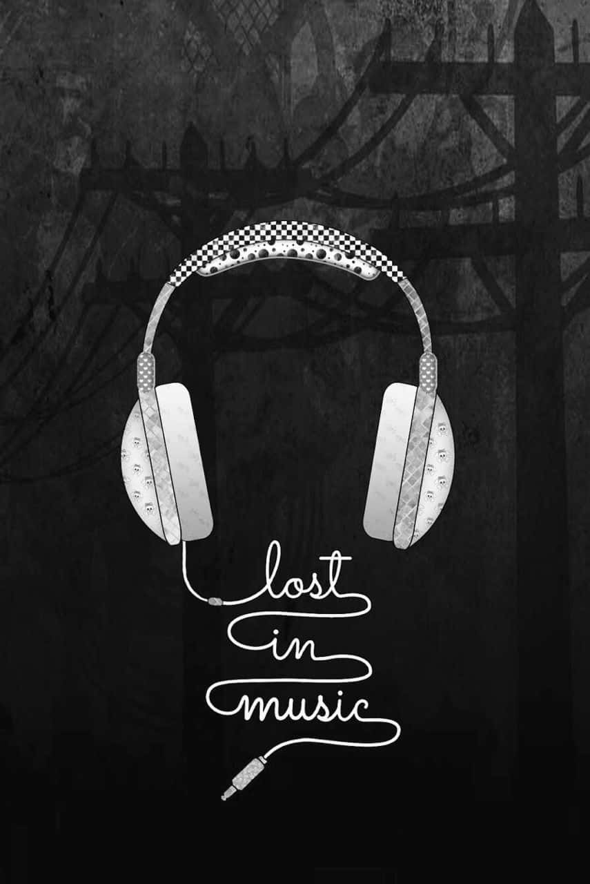 Lostin Music Headphones Art Wallpaper