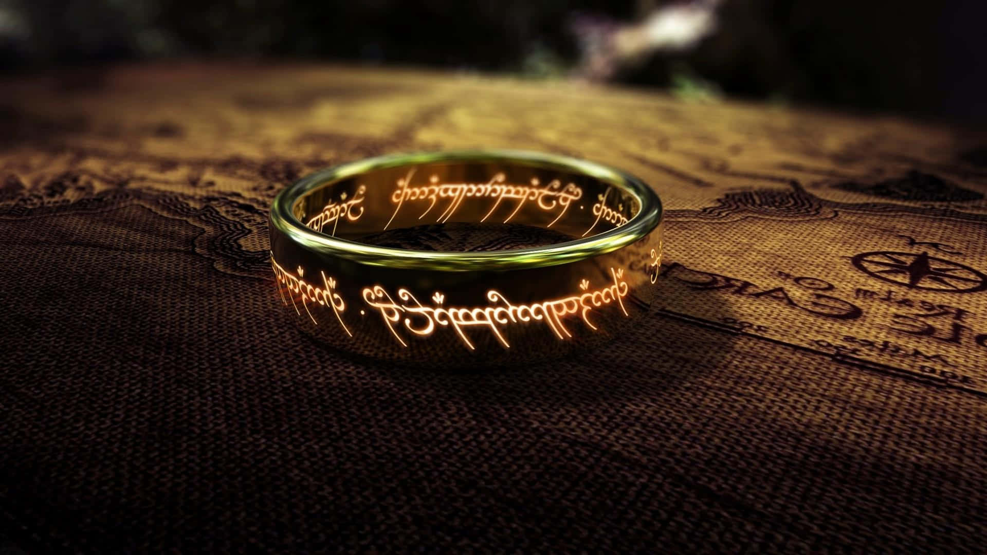 Stunning Middle-earth Landscape with The One Ring Inscription