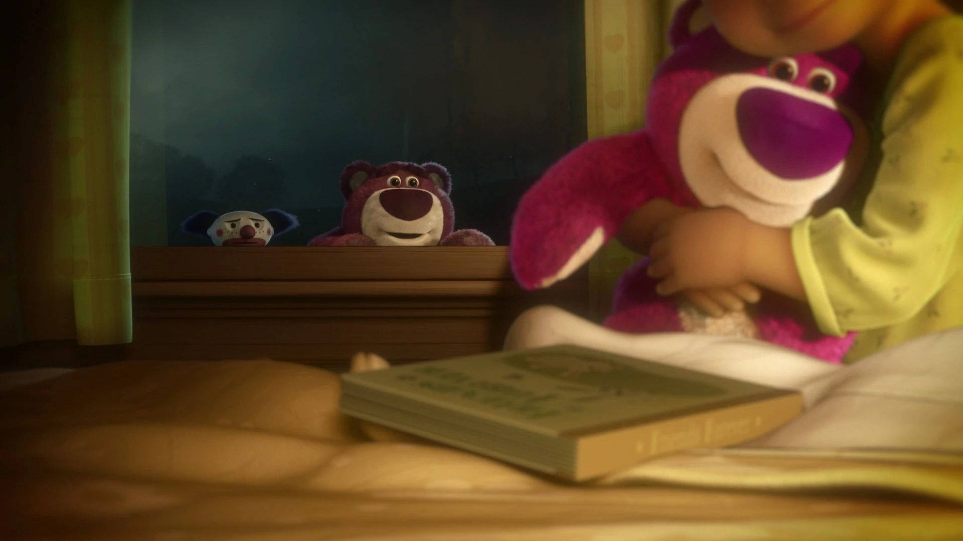 Lotso Looking Through A Window Background