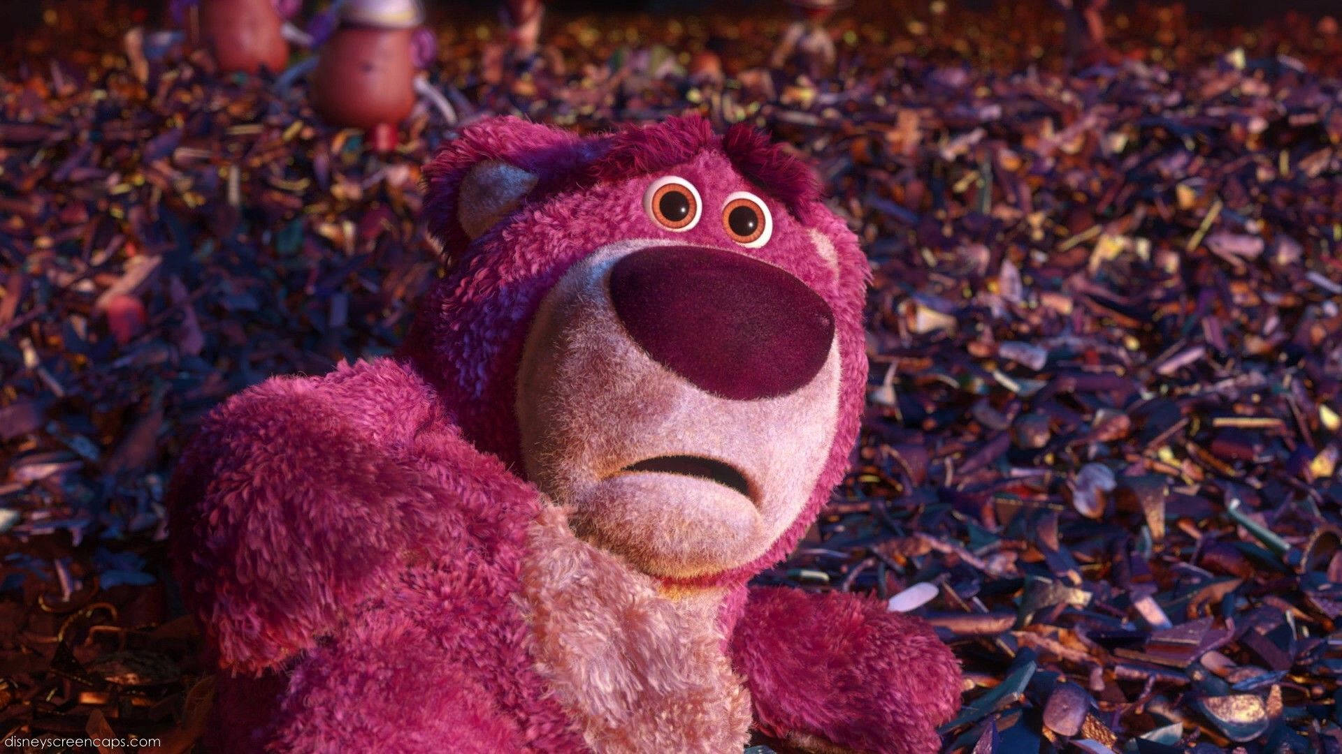 Lotso On A Garbage Pile Background