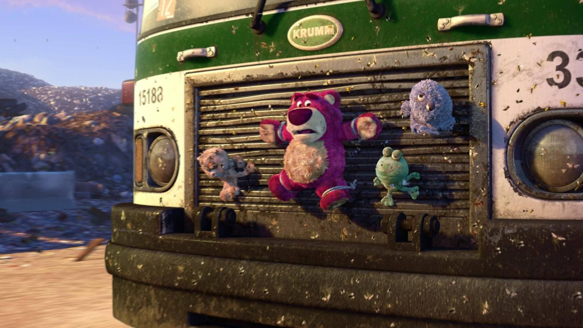 Lotso Tied On A Truck Background