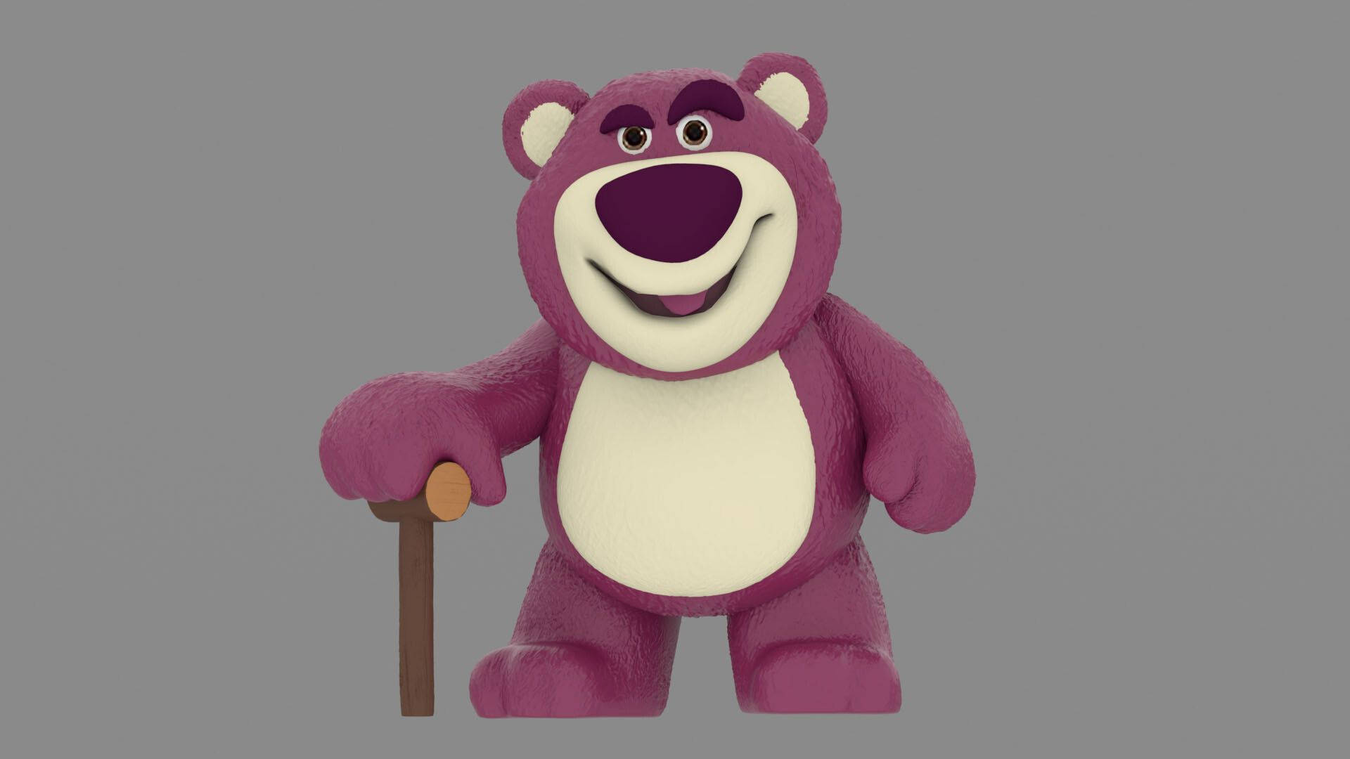 Lotso With A Cane Background