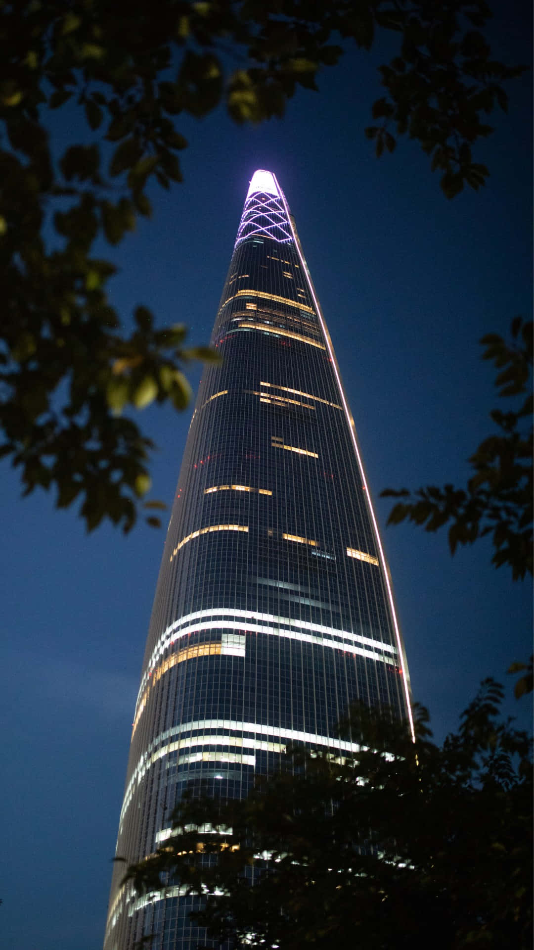 Lotte World Tower Night View Wallpaper