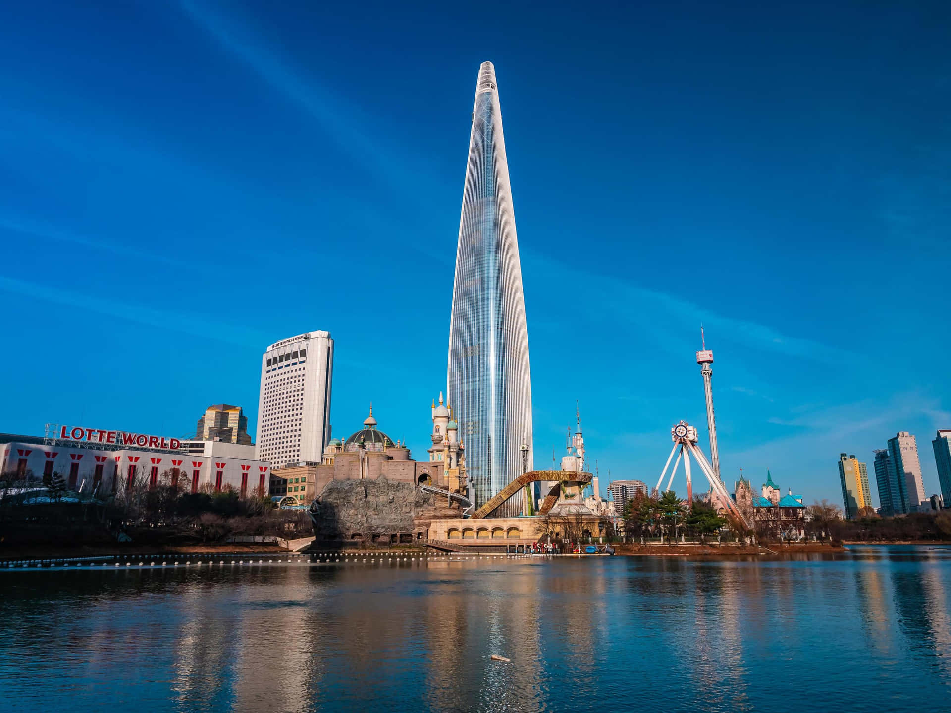 Lotte World Tower Seoul Skyline Wallpaper