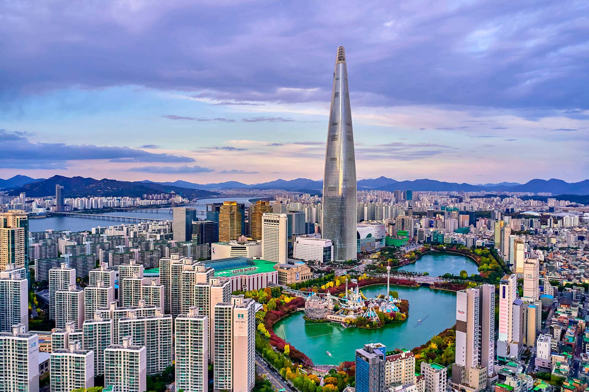 Lotte World Tower Seoul Skyline Wallpaper