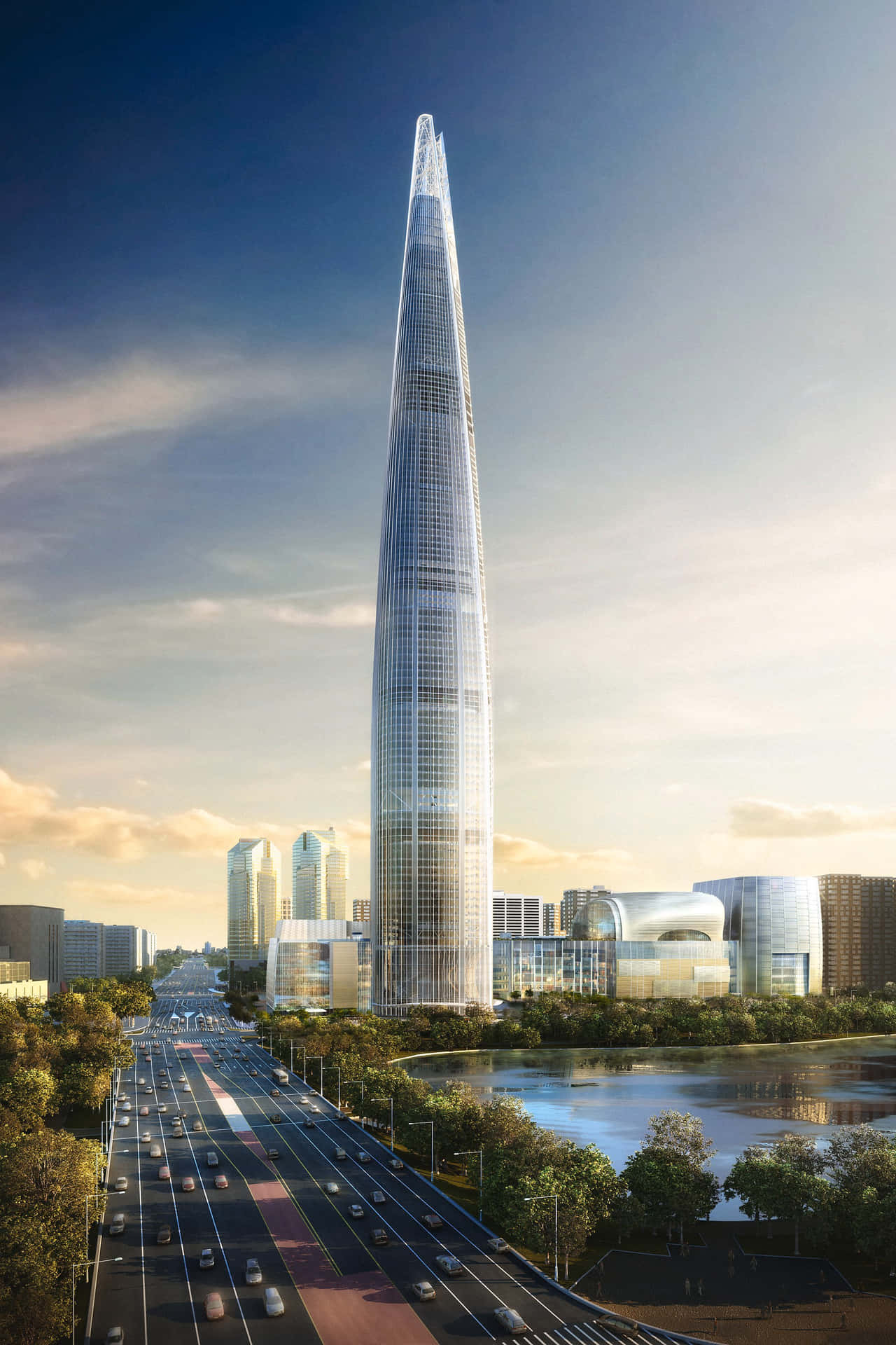 Lotte World Tower Sunrise View Wallpaper