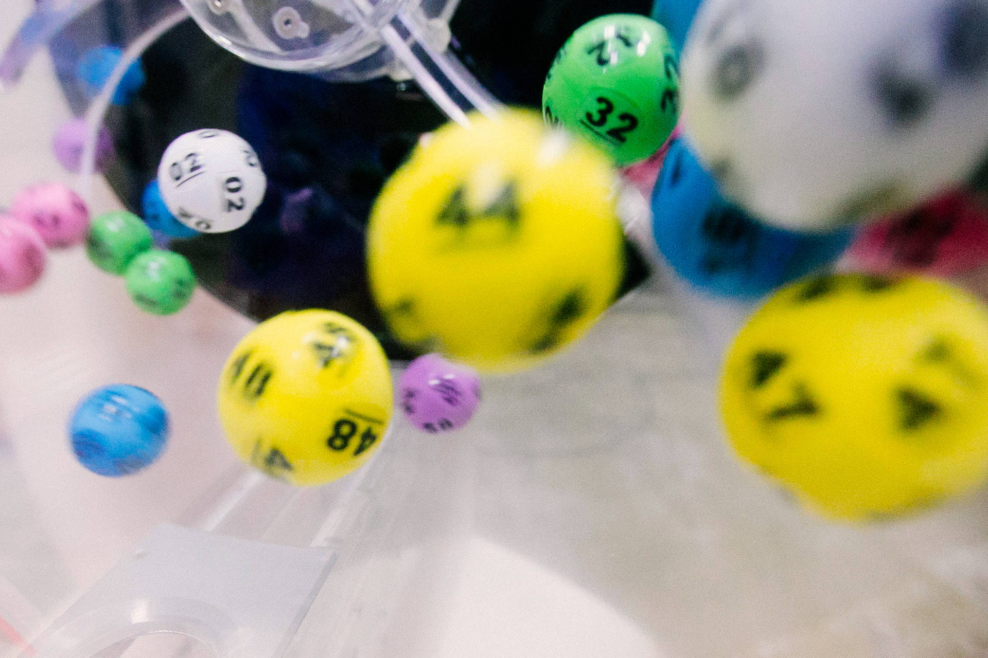 Lottery Balls Inside Machine Wallpaper