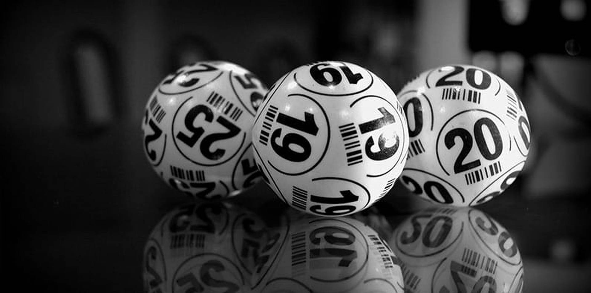 Lottery Balls Monochrome Wallpaper