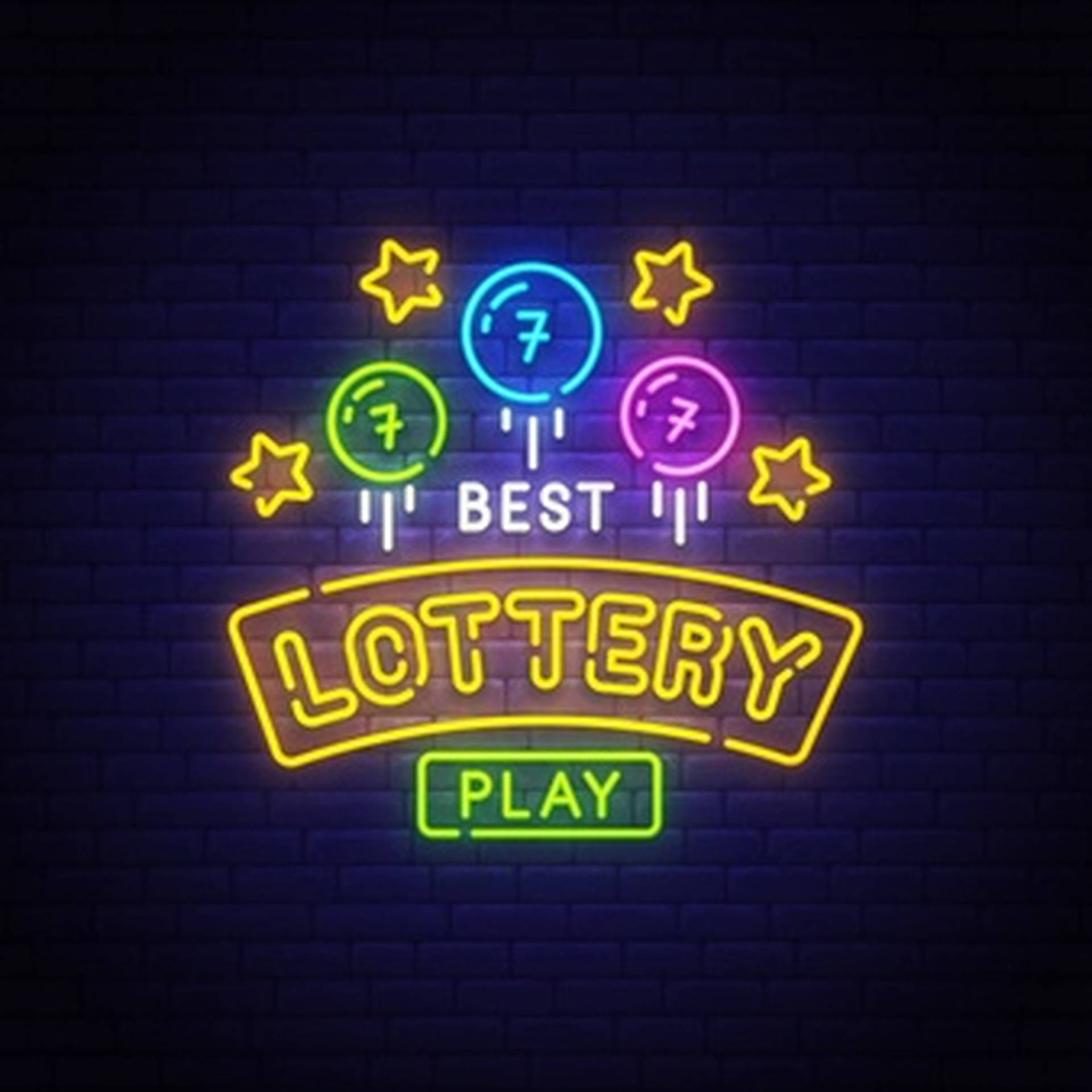Lotteryplay Sinalização De Neon. Papel de Parede