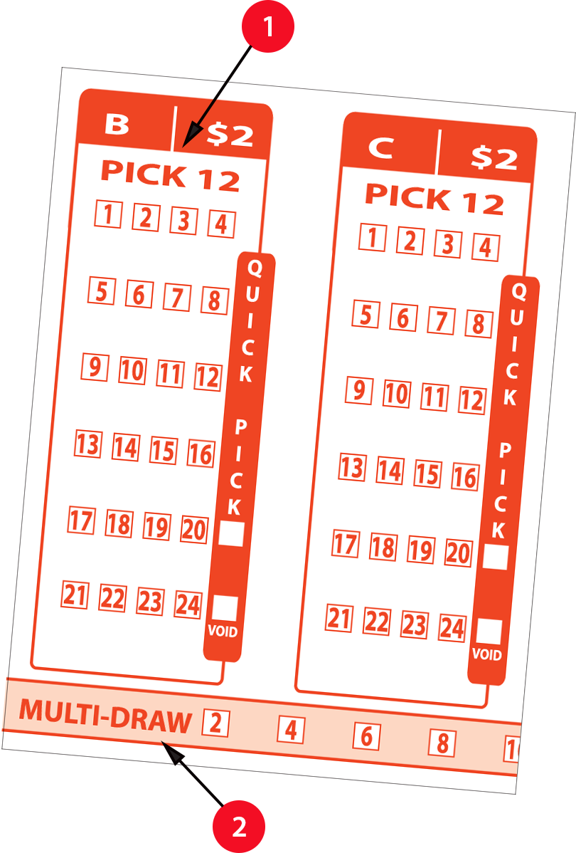 Lottery Ticket Quick Pick Options PNG