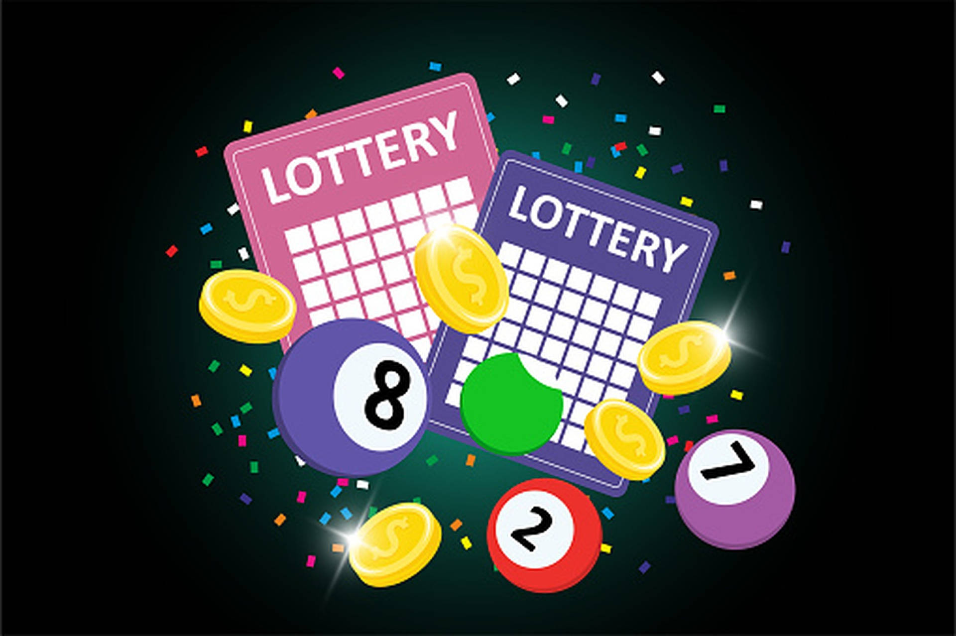 Lottery Tickets And Gold Coins Wallpaper