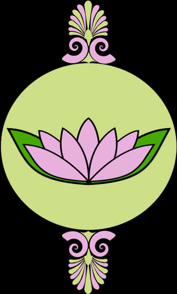 Lotus Flower Graphic Art PNG