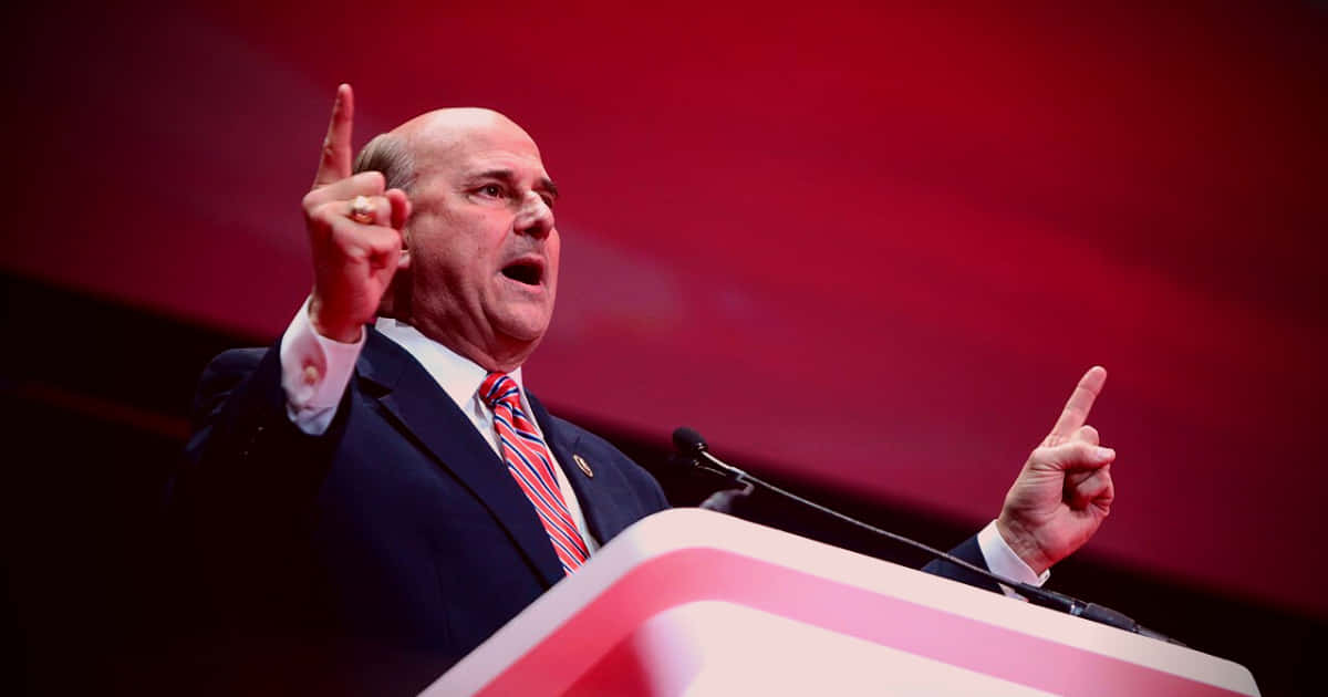 Louie Gohmert Pointing Two Fingers Up Wallpaper