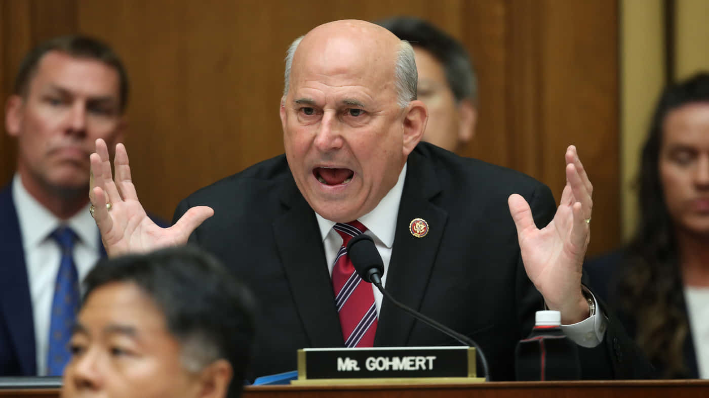 Louie Gohmert Expressing His Views Passionately Wallpaper