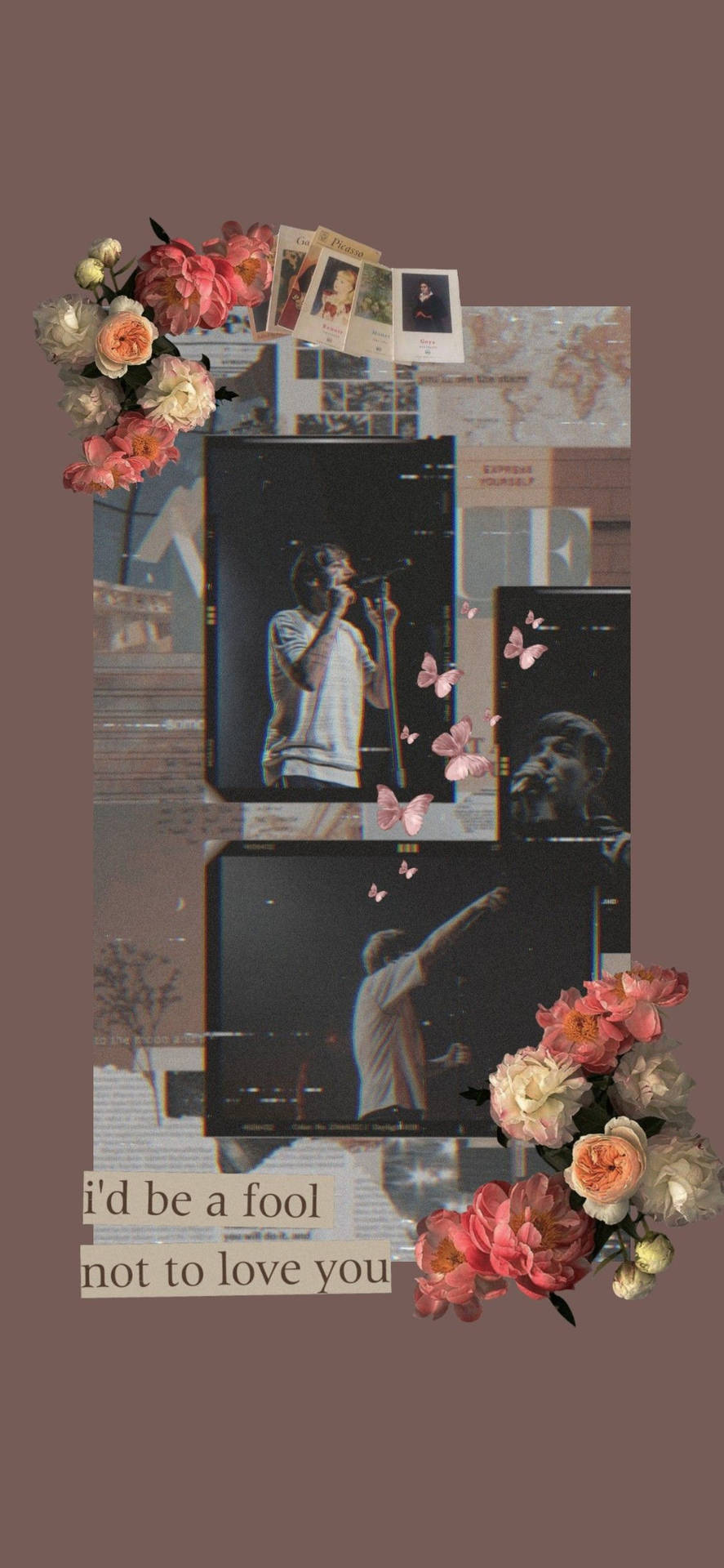 Louis Tomlinson Floral Theme Background