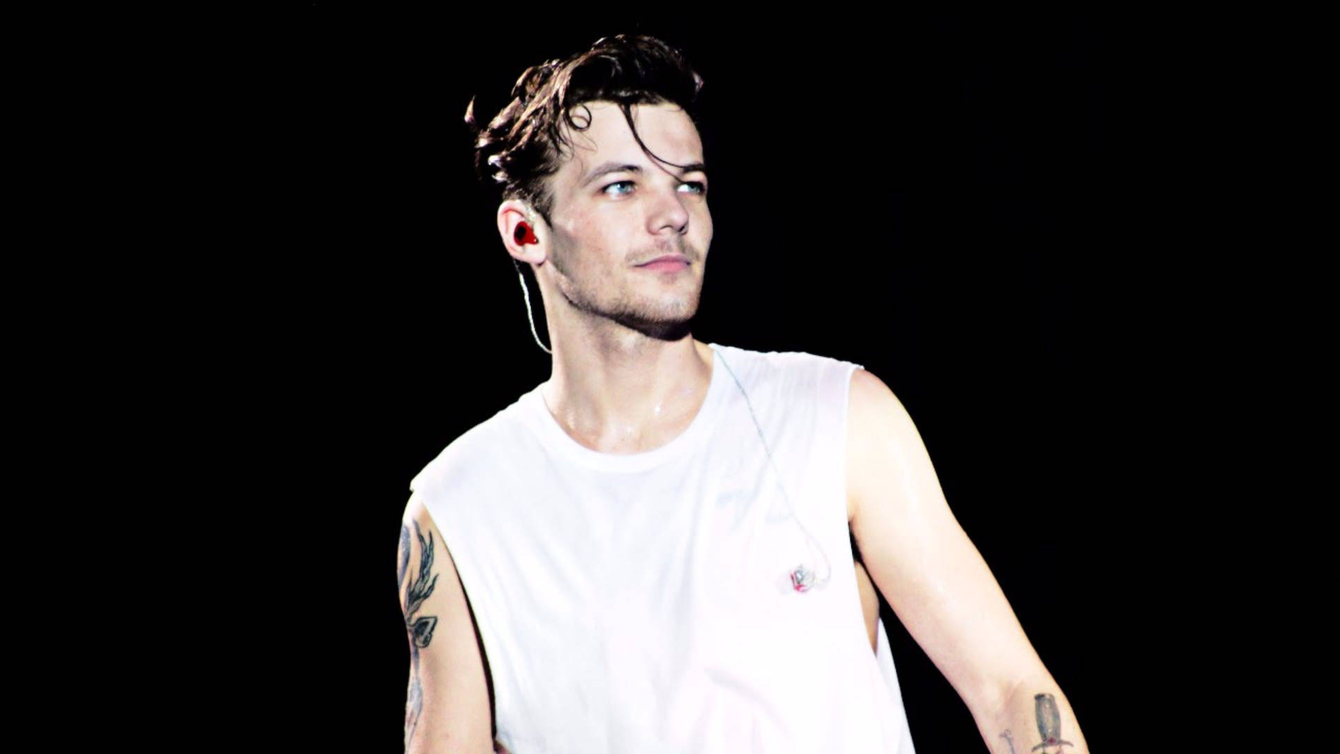 Louis Tomlinson In A Sleeveless Shirt Background