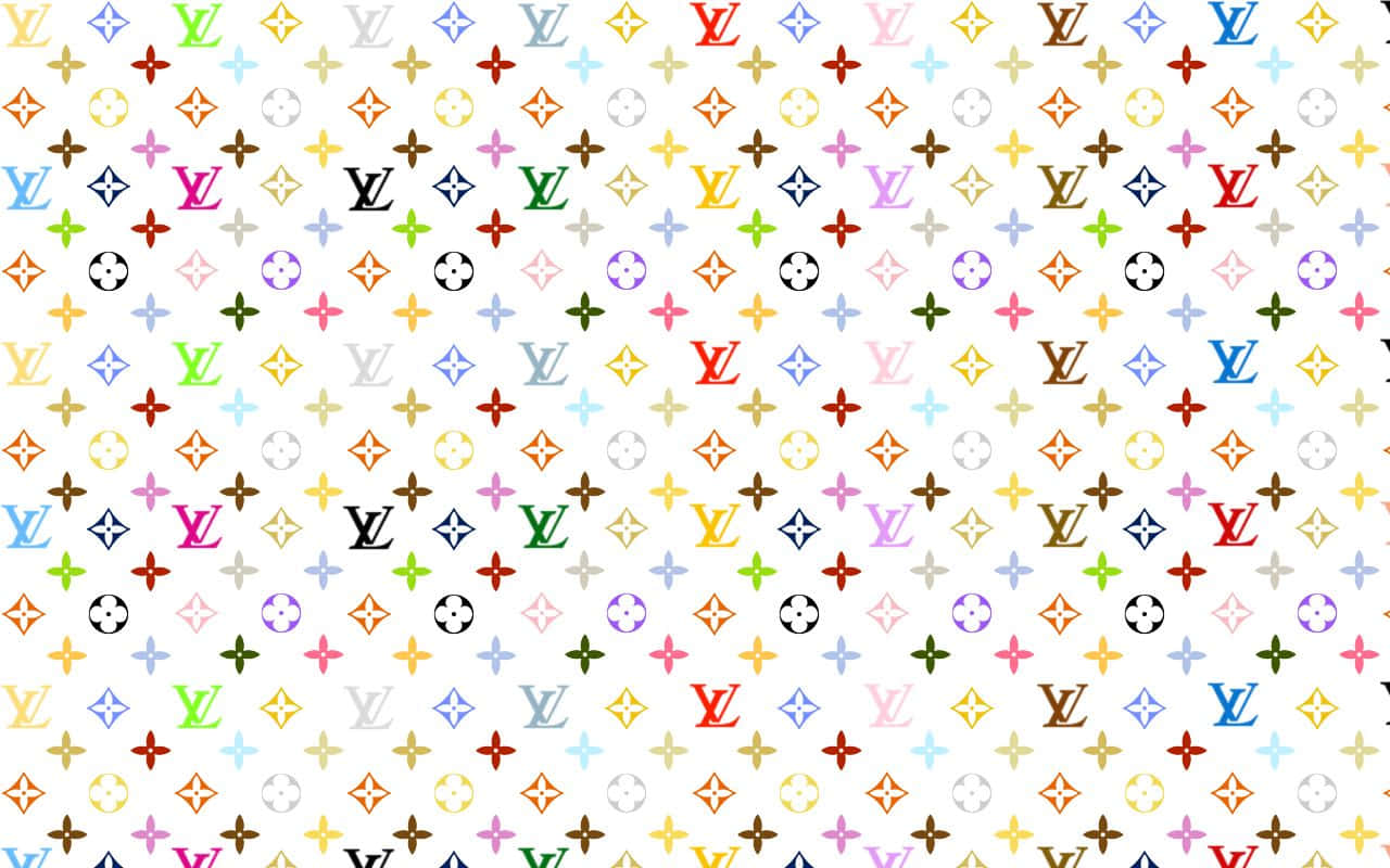 Download Colorful Louis Vuitton Pattern Background