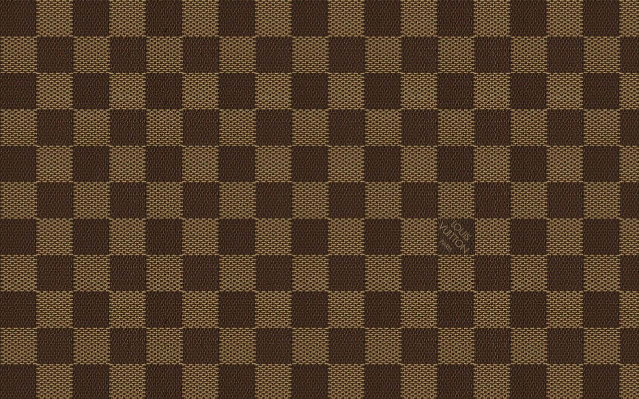 brown louis vuitton checkered pattern