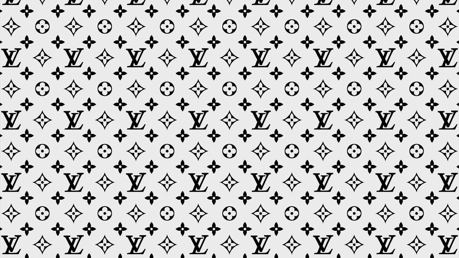 Download Black And White Louis Vuitton Background