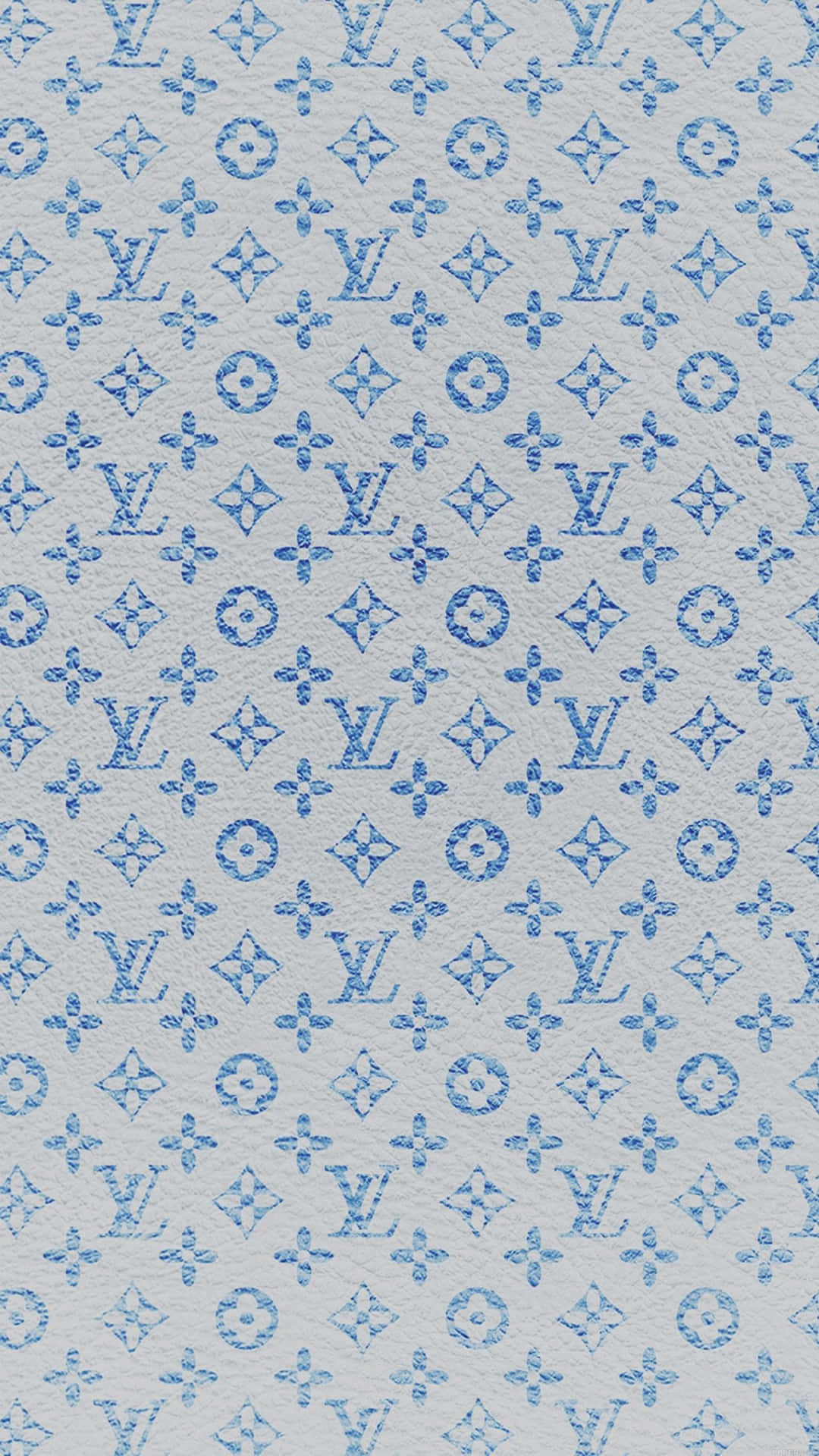 Sestilfull Ut I Louis Vuittons Klassiska Blått Wallpaper