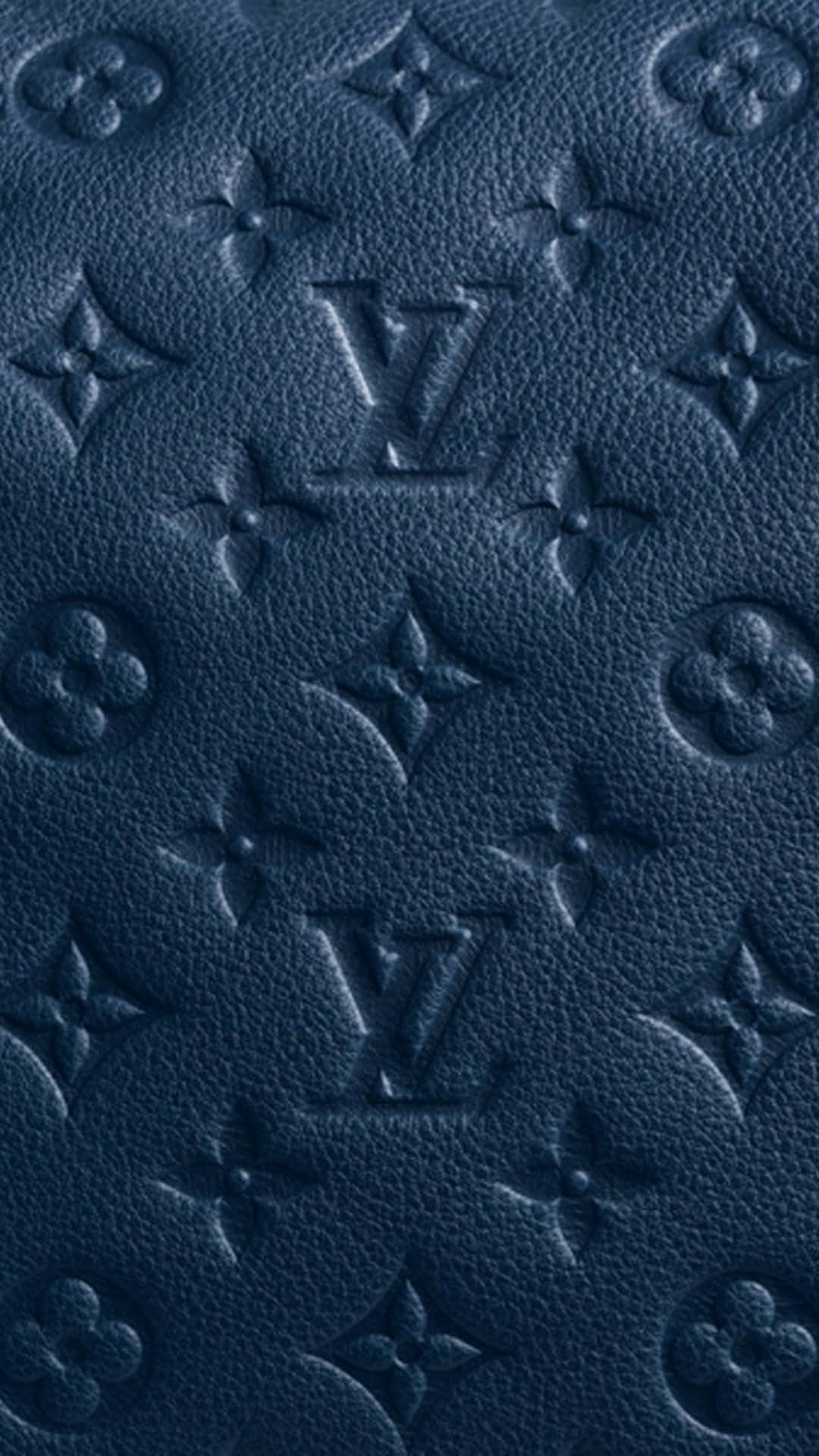 Louis Vuitton metal logo, blue metal background, artwork, Louis Vuitton,  brands, HD wallpaper