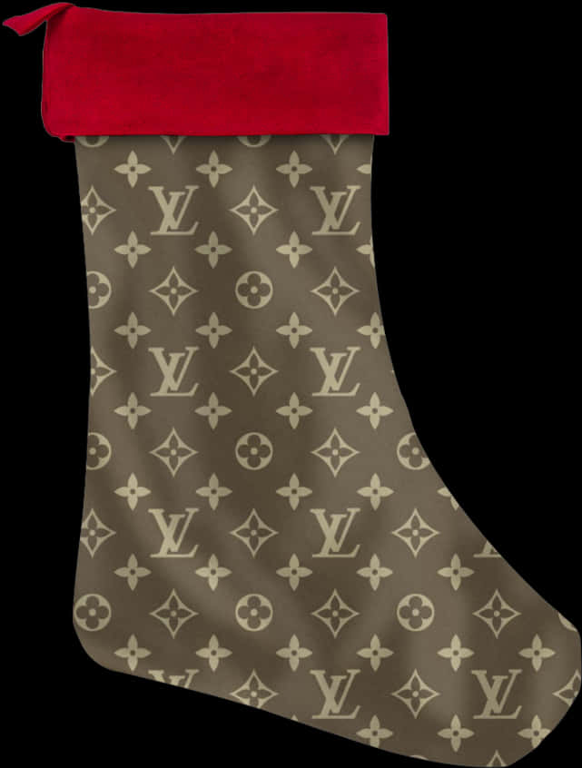 Louis Vuitton Branded Christmas Stocking PNG