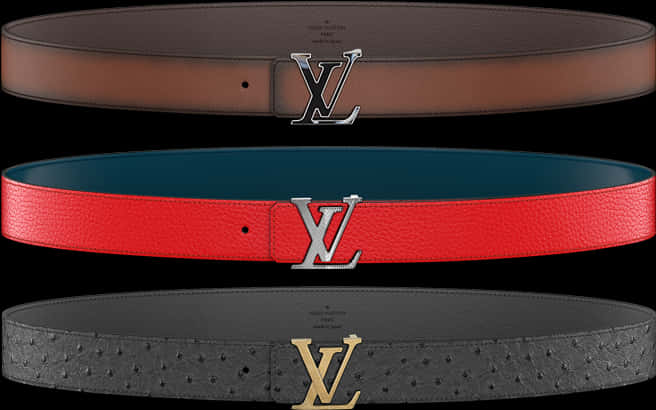 Louis Vuitton Designer Belts Collection PNG