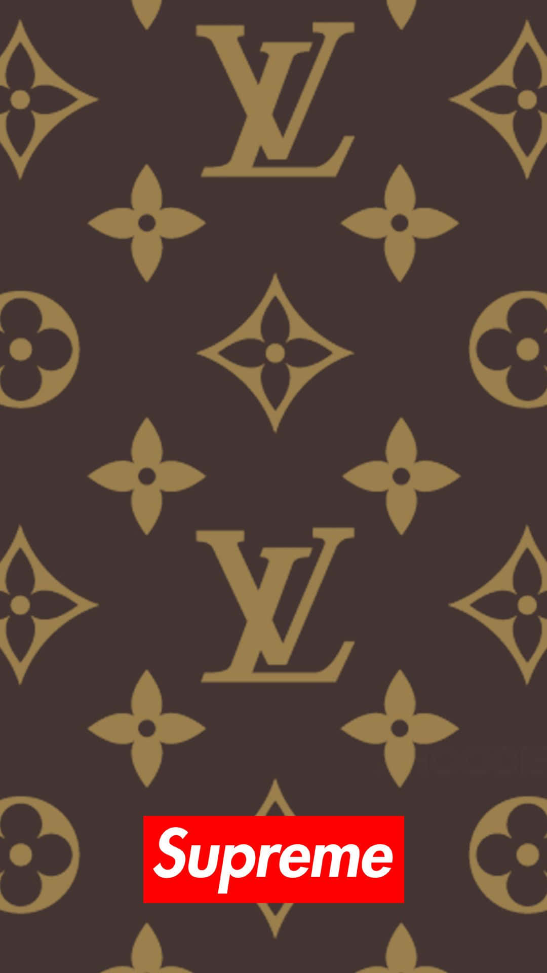 Louis Vuitton Logo Closeup Skrivebordsdesign: Wallpaper