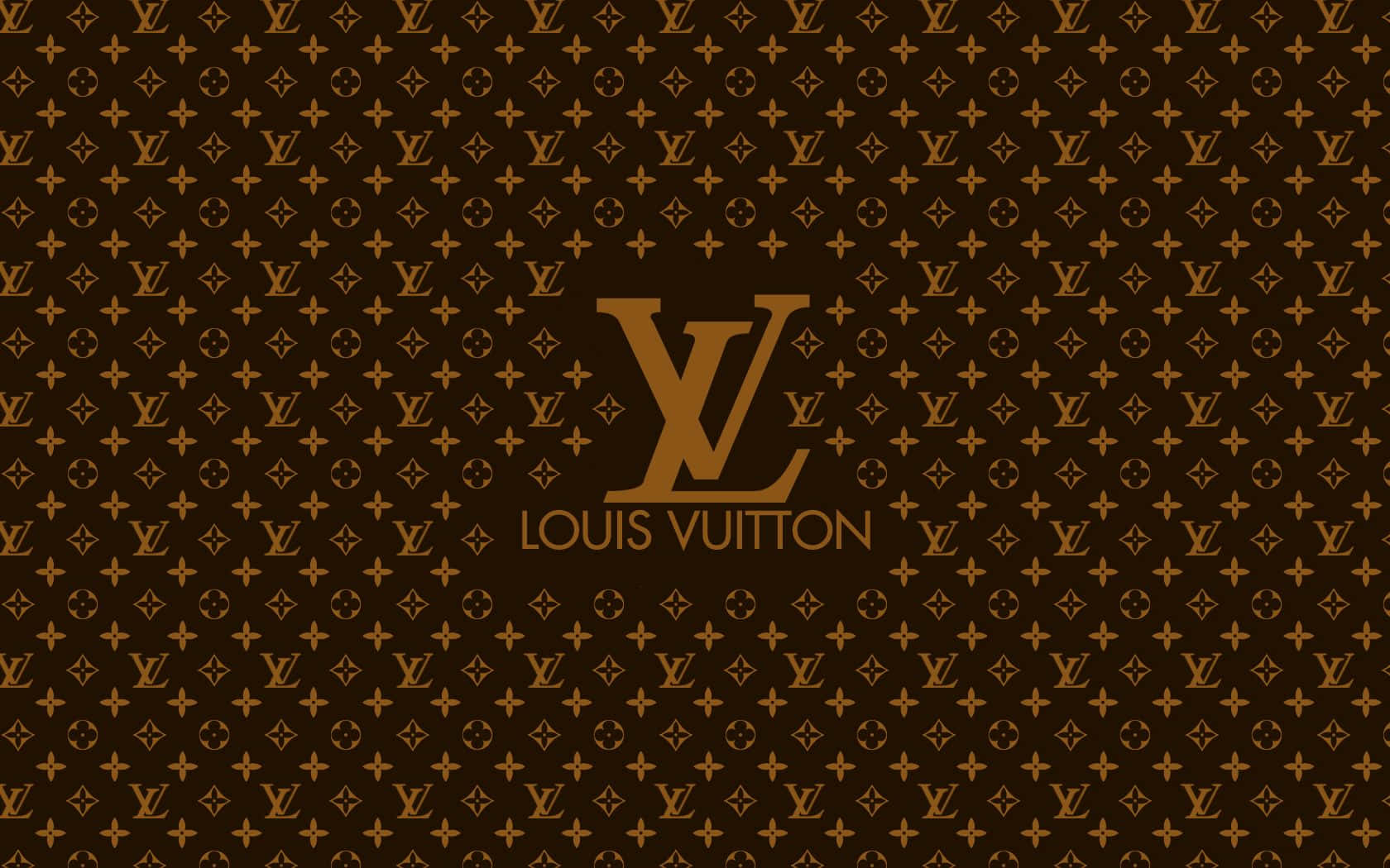 Stylish Louis Vuitton Monogram Pattern Desktop Wallpaper
