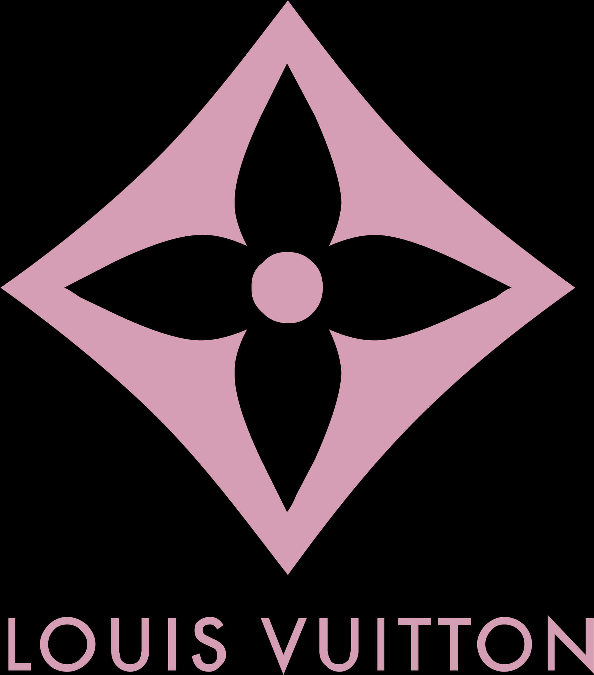 Louis Vuitton Flower Monogram Logo PNG